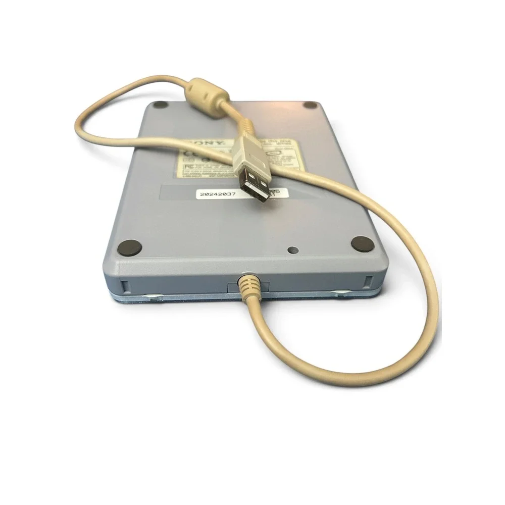 Sony USB Floppy Disk Drive Model MPF88E - Gray - FOR PARTS OR REPAIR